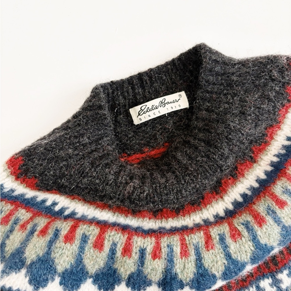 Vintage Eddie Bauer Fair Isle Pullover Sweater in Wool Size XS - Picture 6 of 6